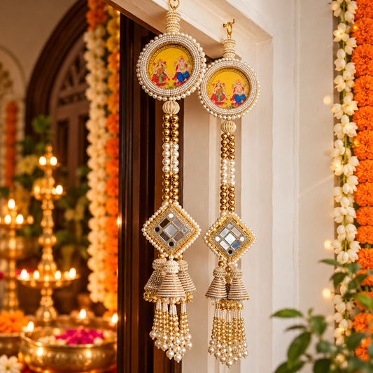 Laxmi Ji Ganesh Ji Set of 2 Door Toran / Hanging