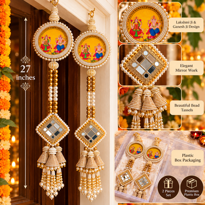Laxmi Ji Ganesh Ji Set of 2 Door Toran / Hanging