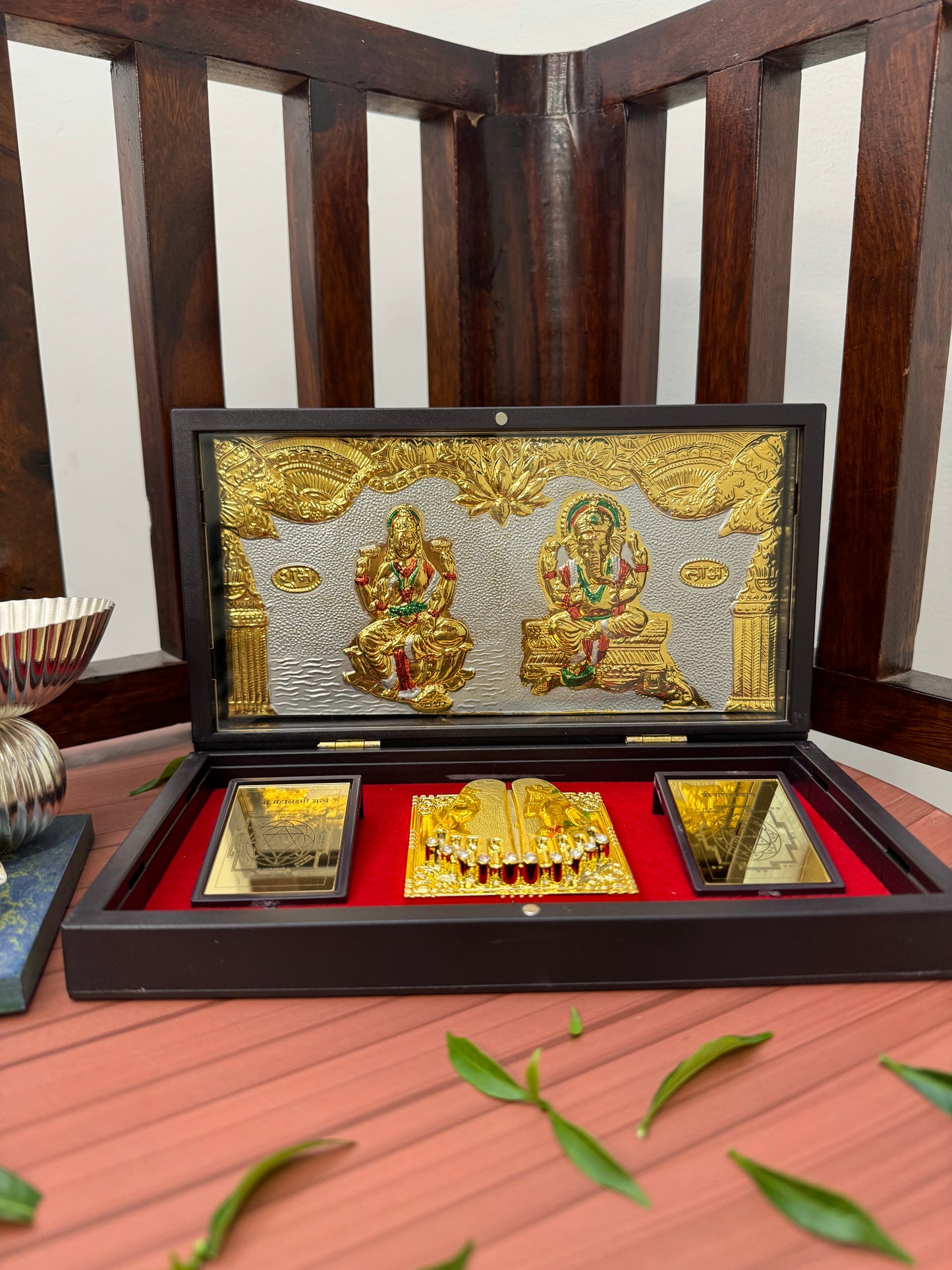 Lakshmi Ganesh Ji 24kt gold Prayer Box