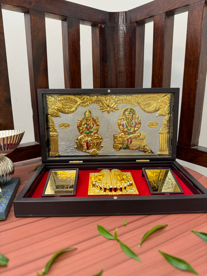 Lakshmi Ganesh Ji 24kt gold Prayer Box