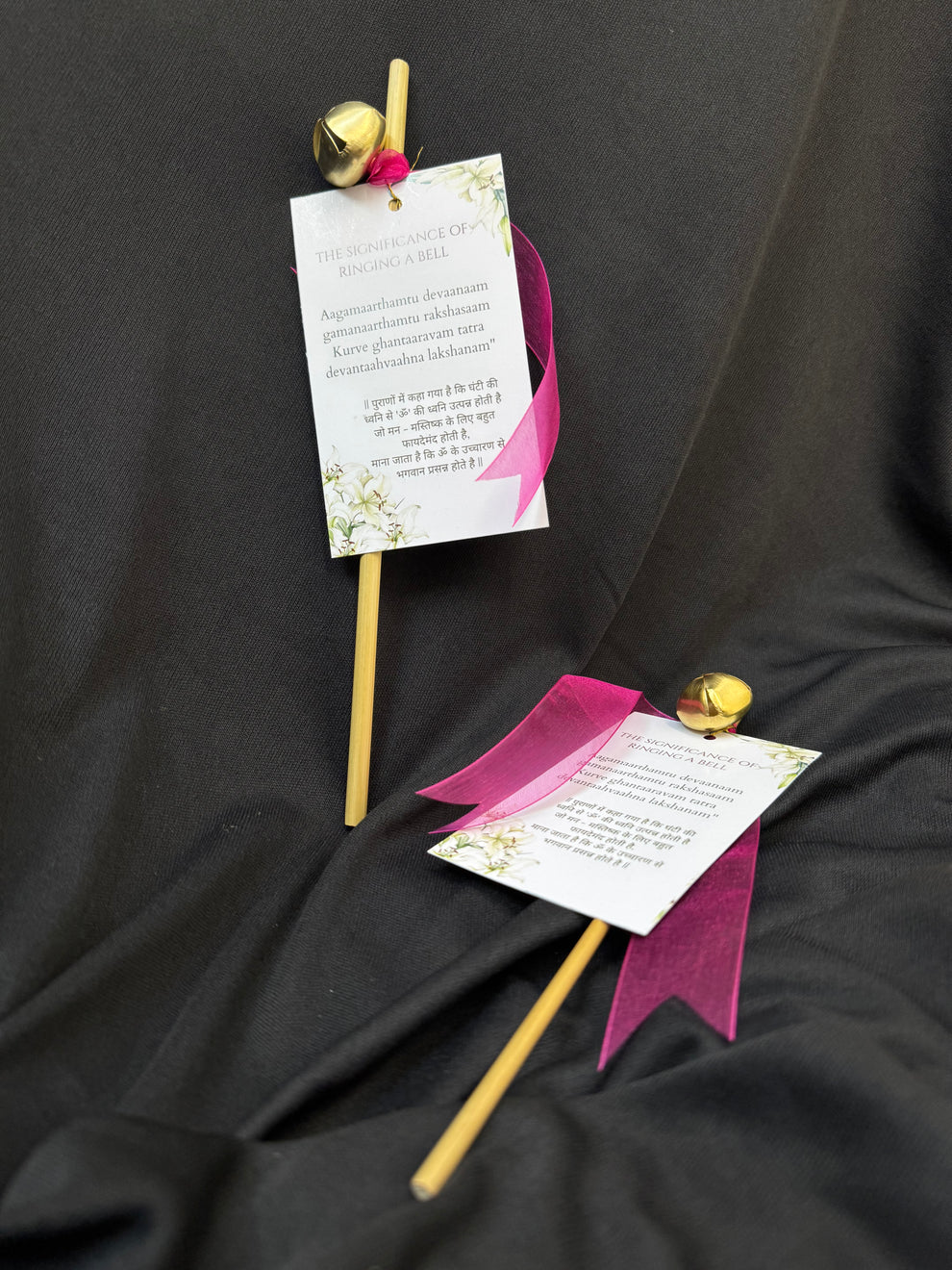 Half Moon Ghungroo Sticks - Black main image 1