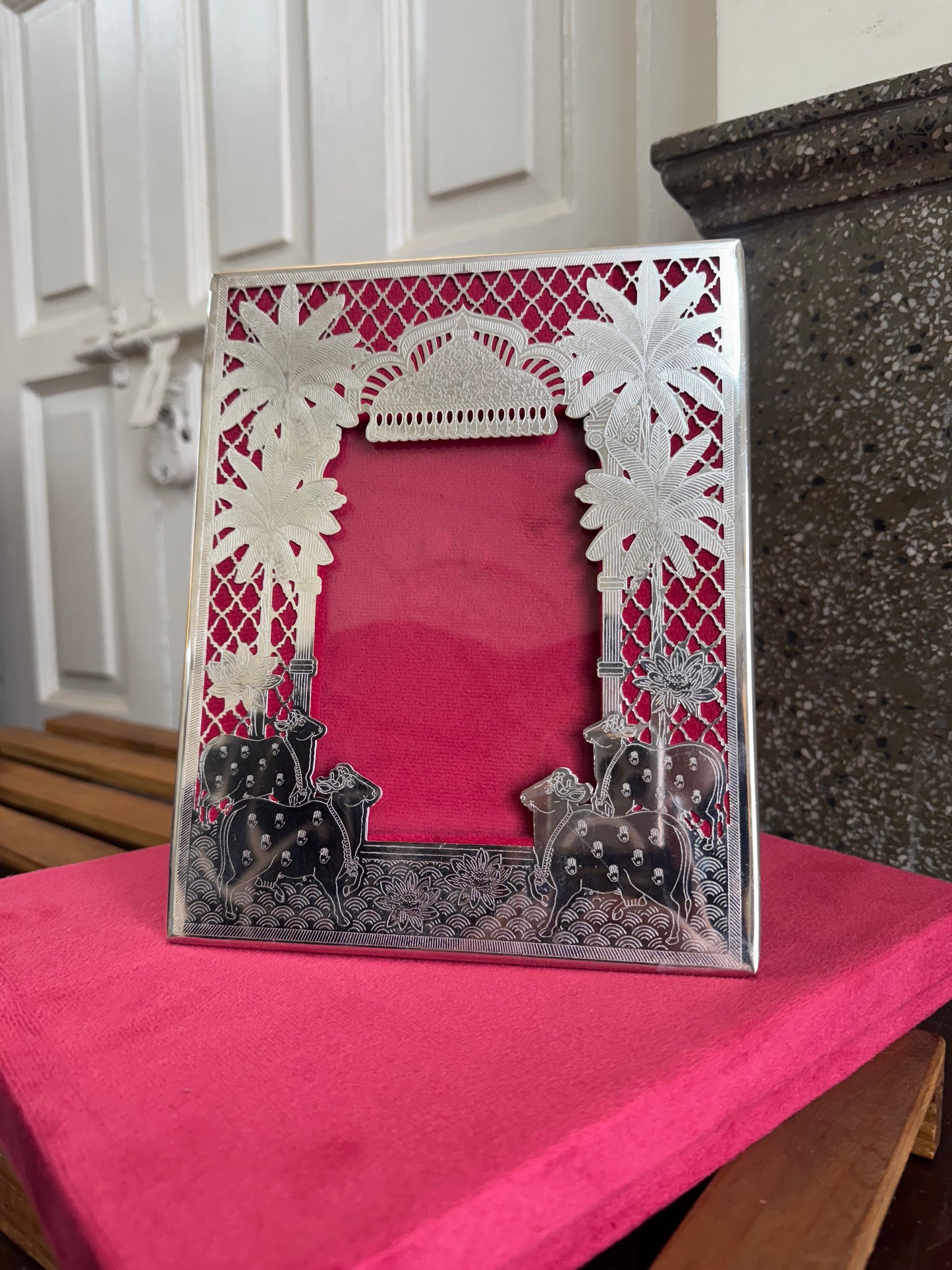 German Silver Frame Box Gift Set
