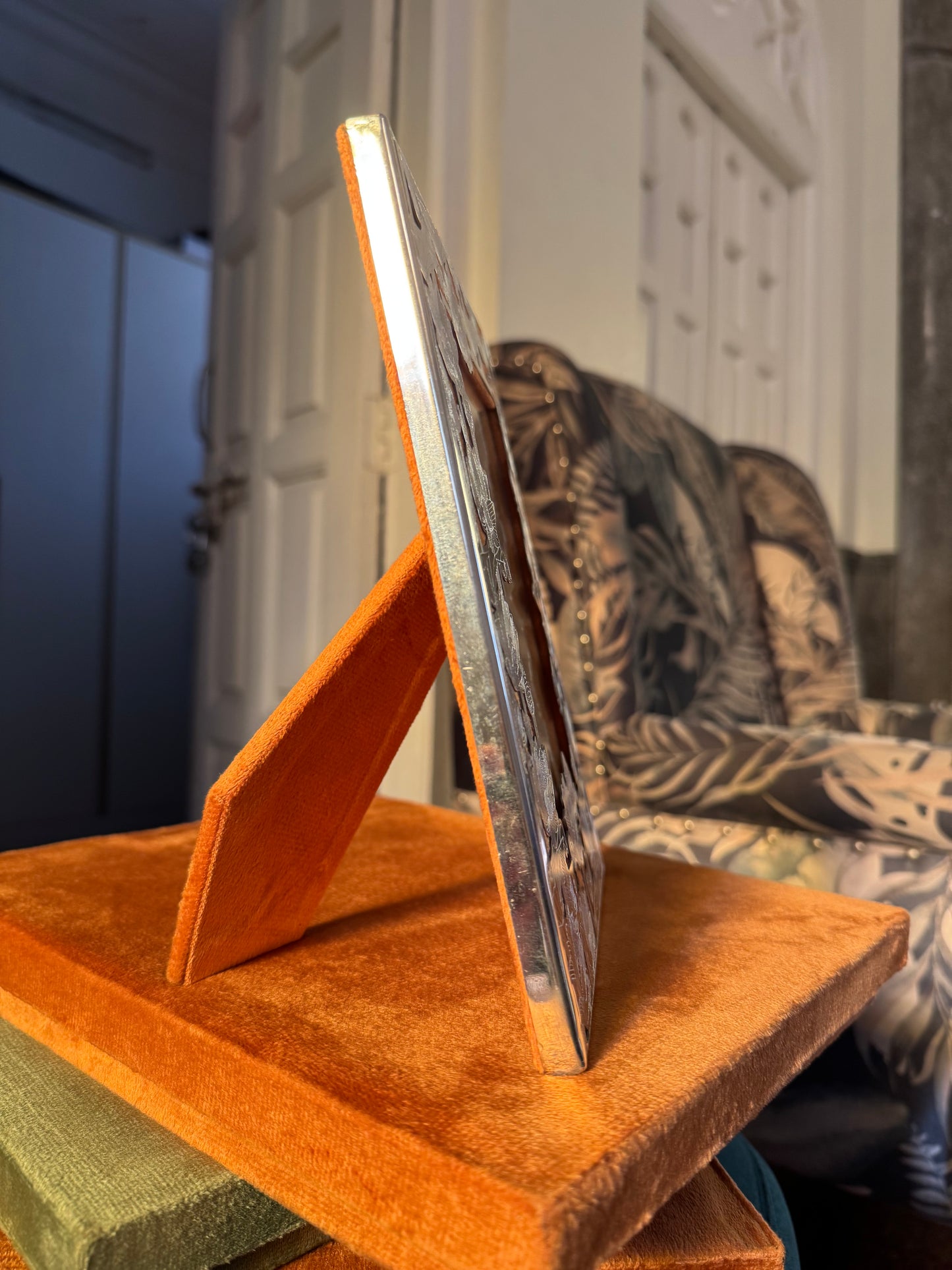 German Silver Frame Box Gift Set
