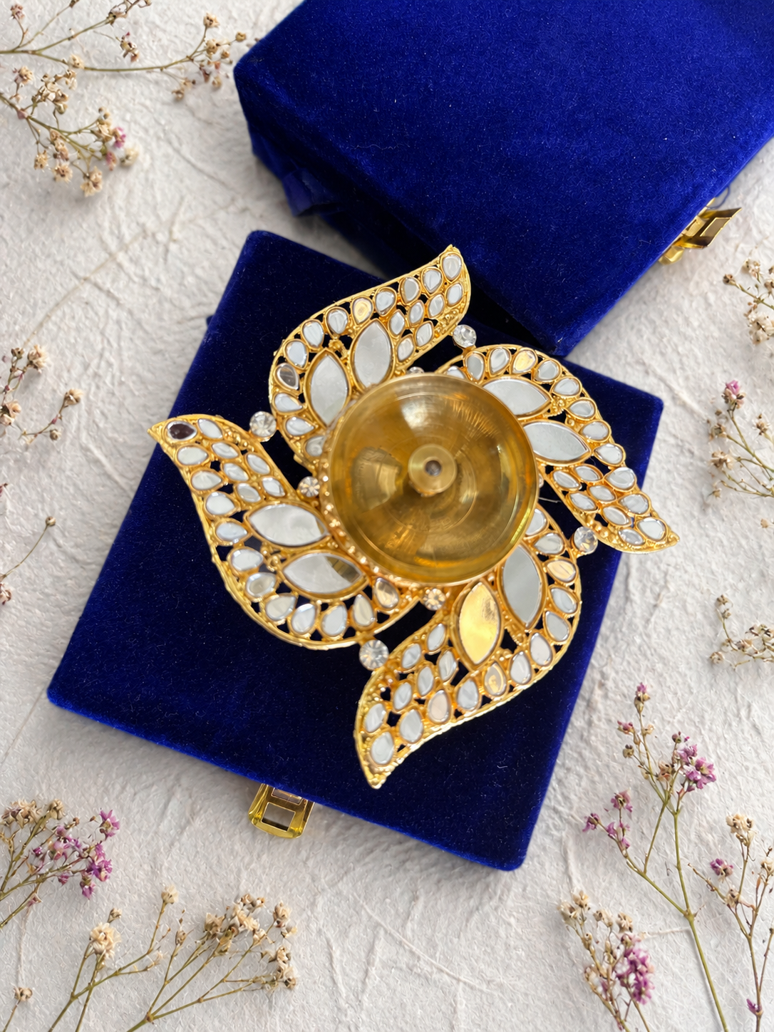 Diwali Mirror Batti Diya Gift Box