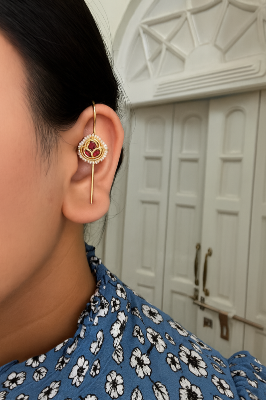 Kundan Needle Earcuff