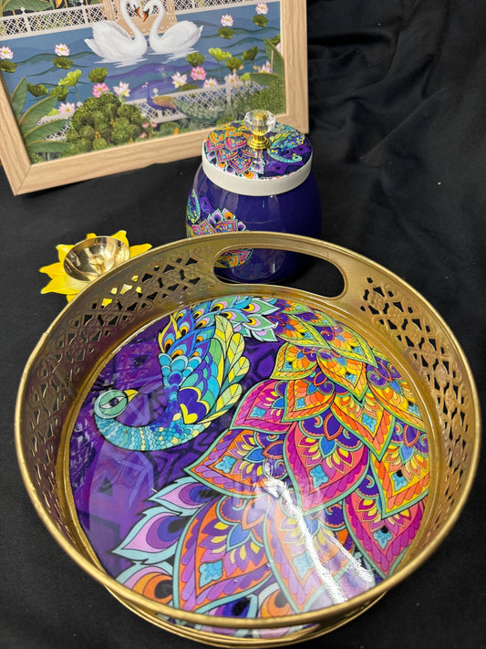 Tray, Jar & Diya Set