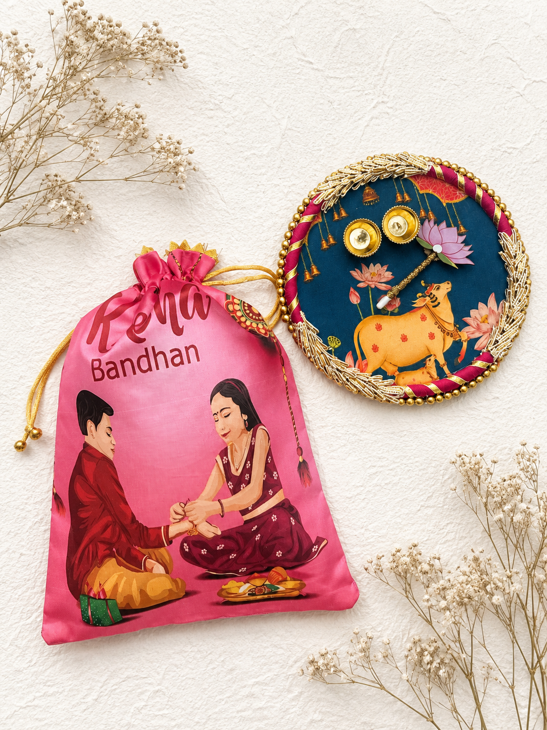 Rakhi Platter Potli Hamper Set