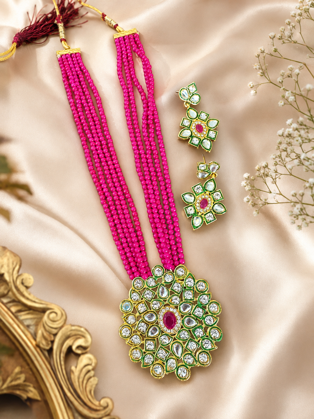Kundan Necklace & Earrings Set
