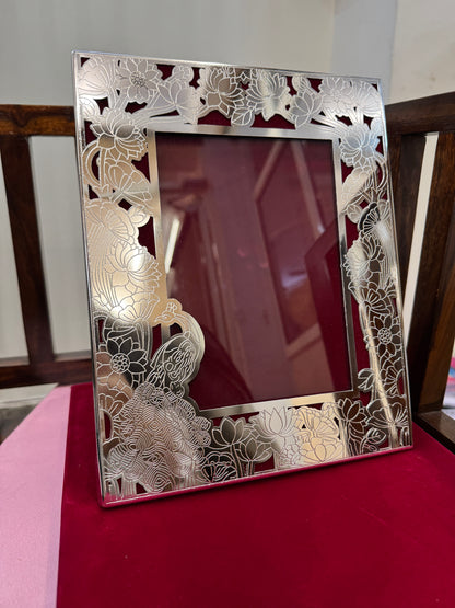 German Silver Frame Pecock Box Gift Set