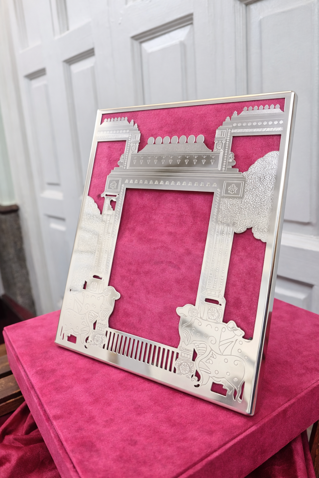 German Silver Frame Box Gift Set