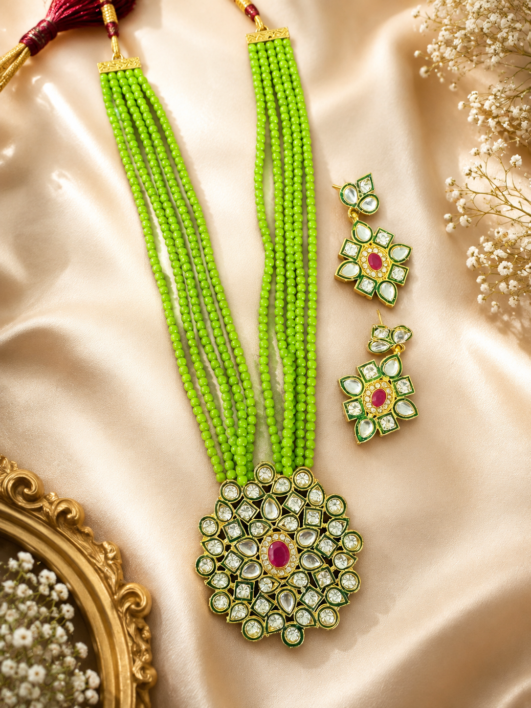 Kundan Necklace & Earrings Set