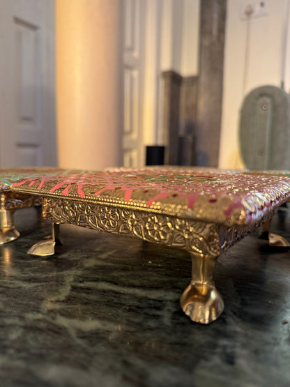 Meenakari Chowki for mandir / pooja / singasan