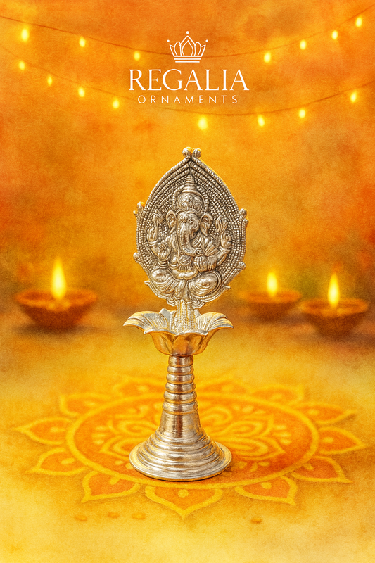 German Silver Diya Stand