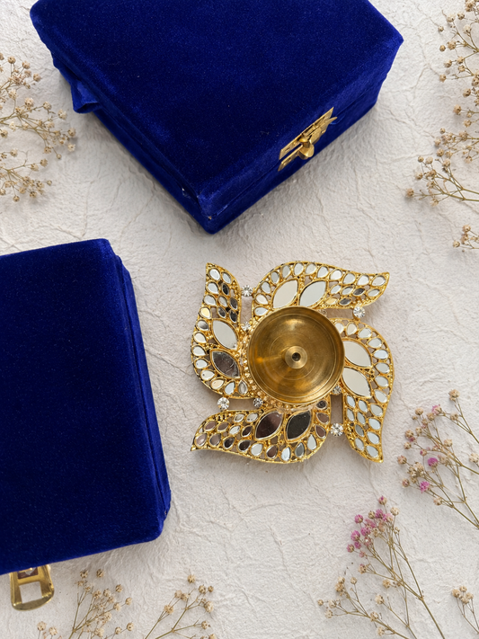 Diwali Mirror Batti Diya Gift Box