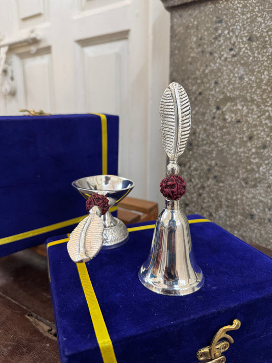 Rudraksh Bell Diya Set