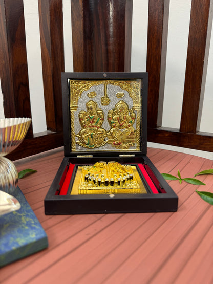 Lakshmi Ji Ganesh Ji 24kt Gold Prayer Box