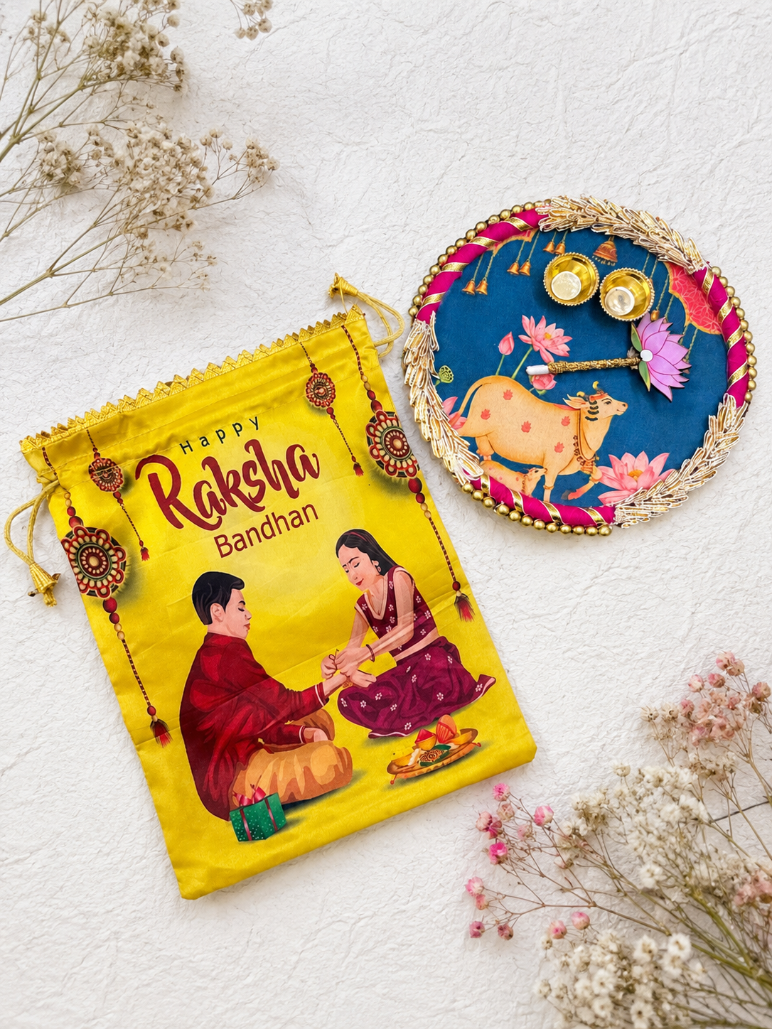 Rakhi Platter Potli Hamper Set