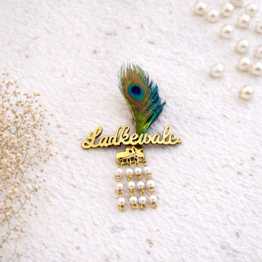 Ladkewala Morh Pankh Metal Badge