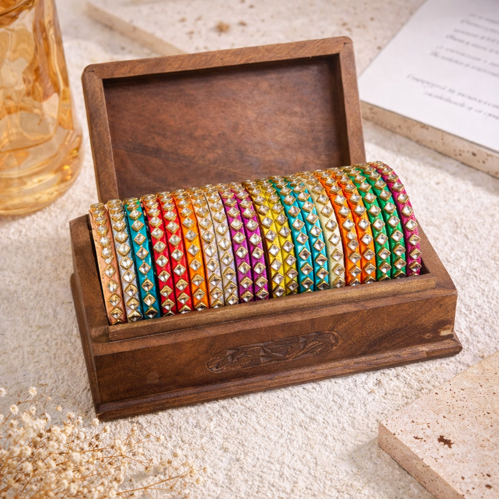 Kundan Bangle ( set of 12 bangles )