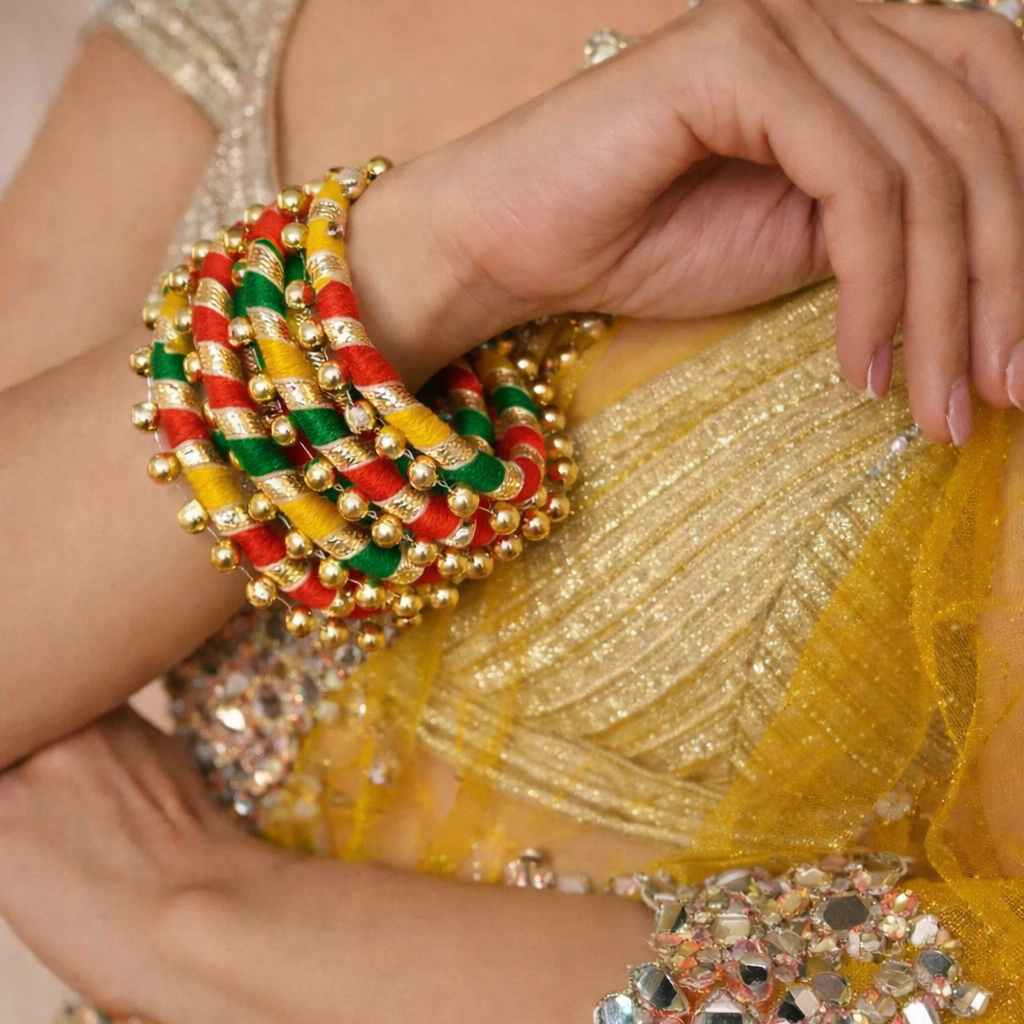 Resham Moti Bangle Pair