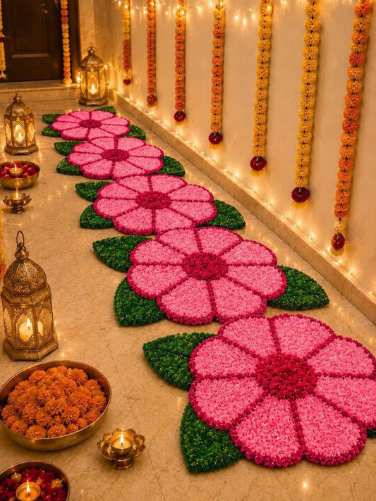 Set of 8 Floral Mats