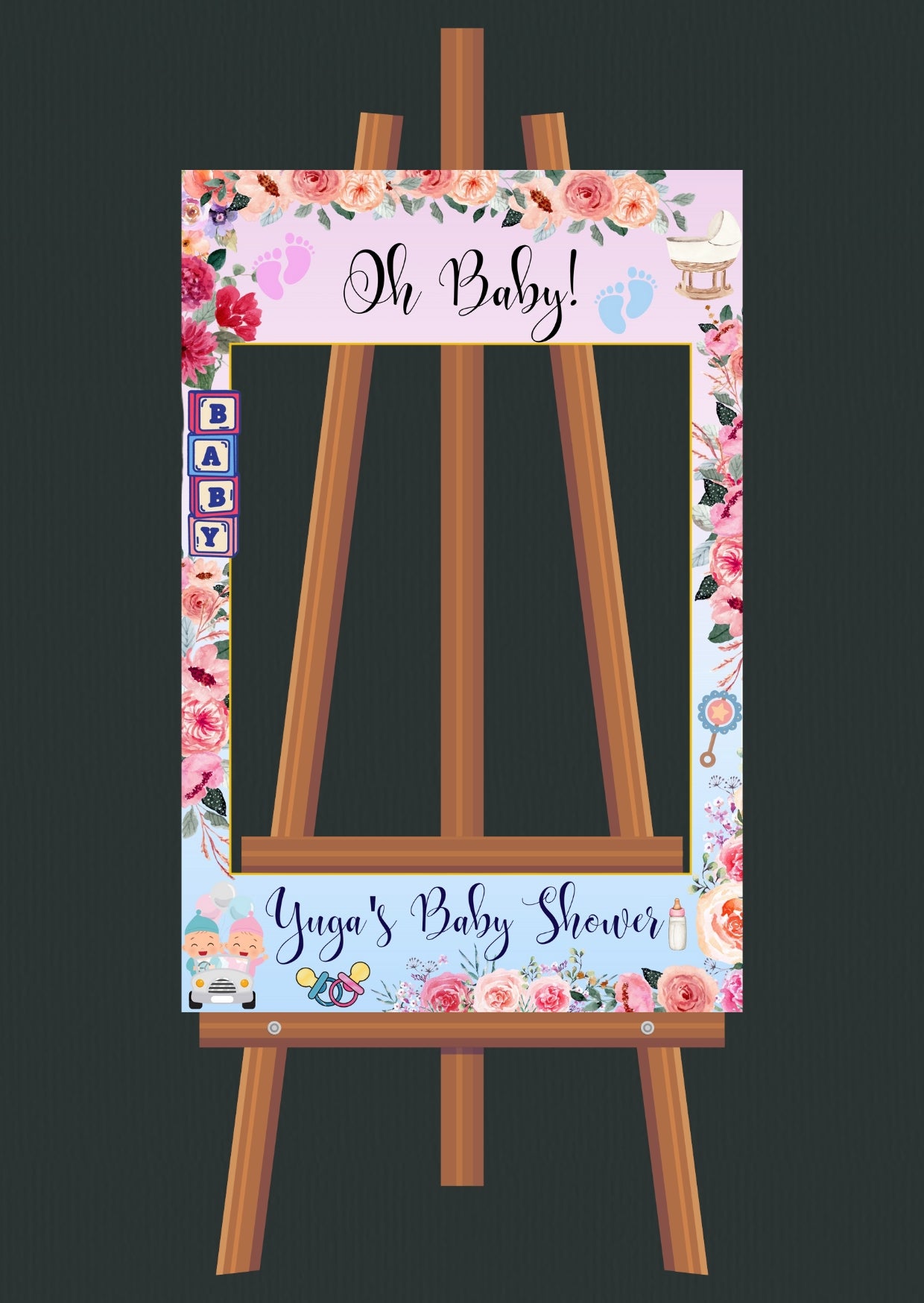 Baby Shower Photo Frame Board