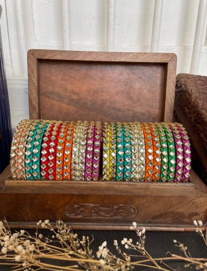 Kundan Bangle ( set of 12 bangles )