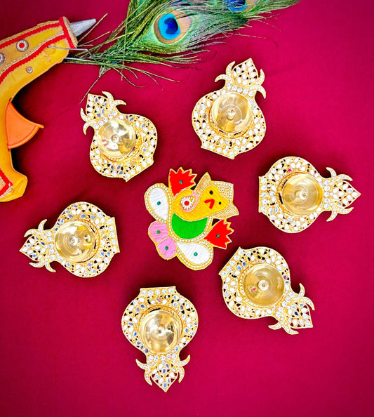 Kundan Work Akhand Diya