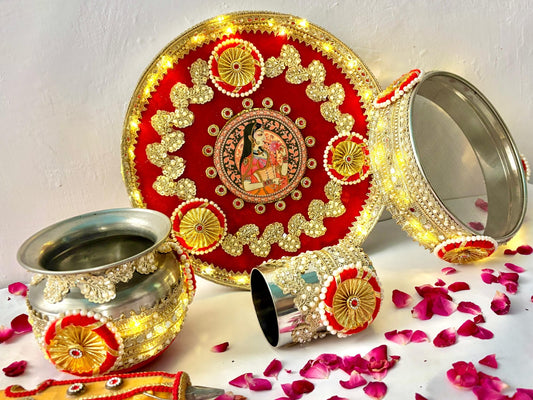 Karwachauth Light Wali Thali Set