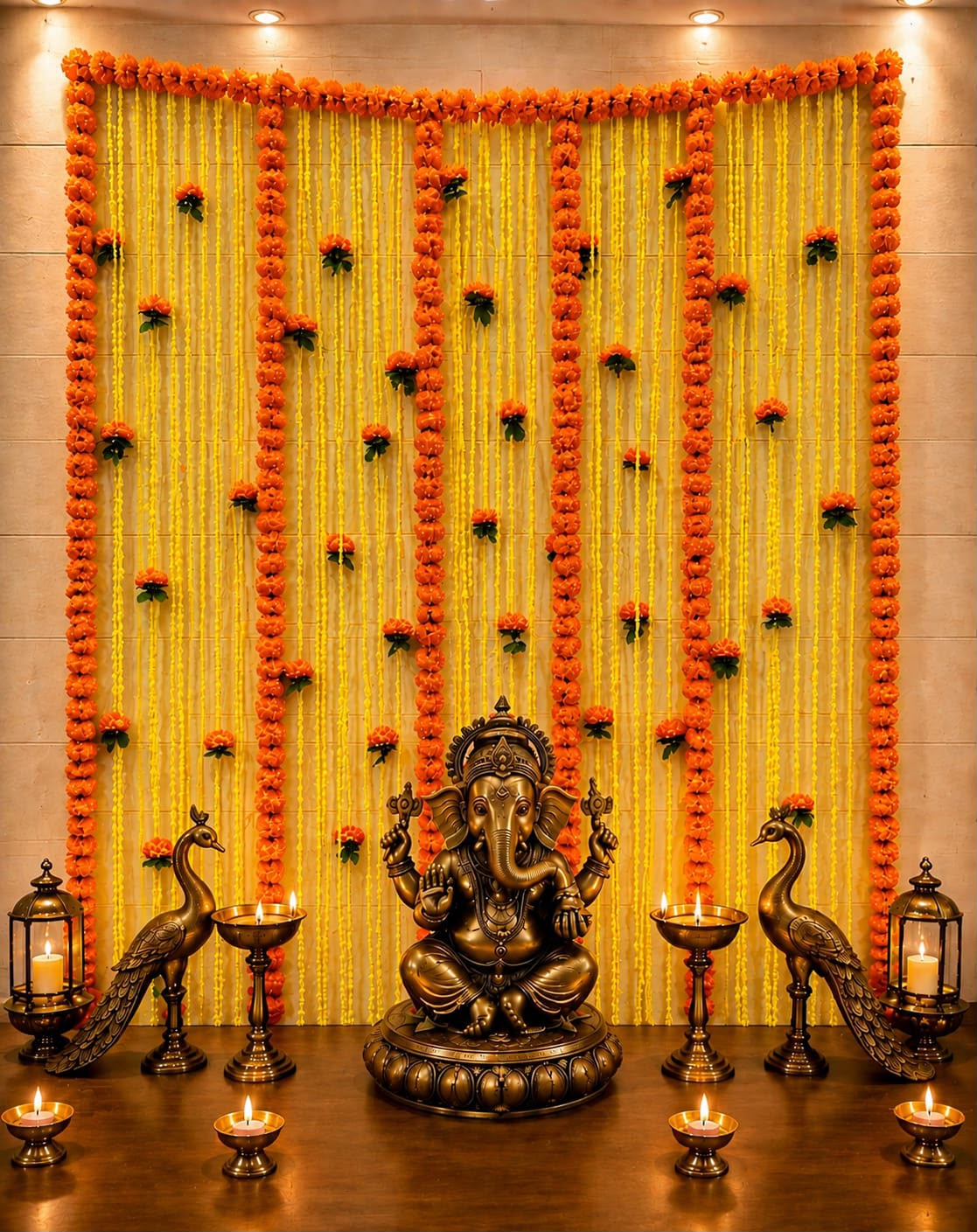 Marigold Flower Backdrop