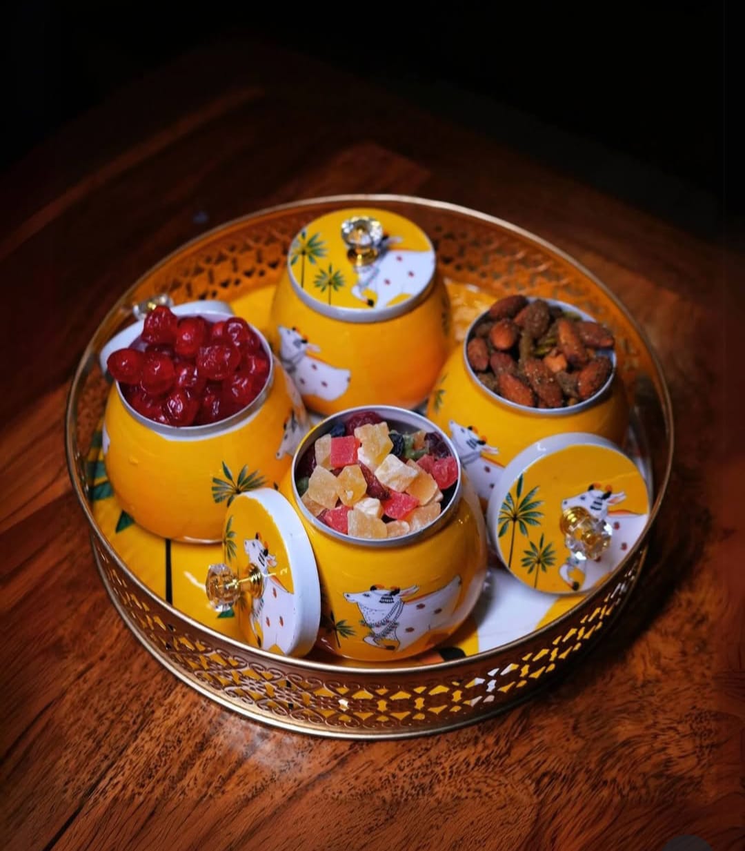 Set of 4 Jar and Tray