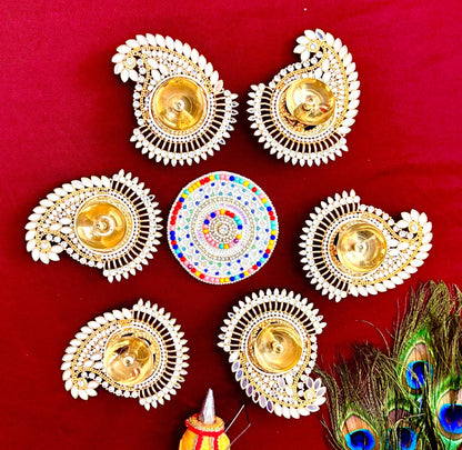 Kundan Work Akhand Diya