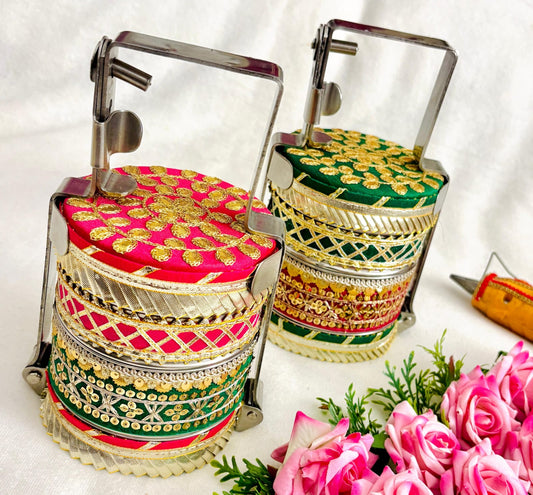 Stainless Steel Decorated Dabba Tiffin
