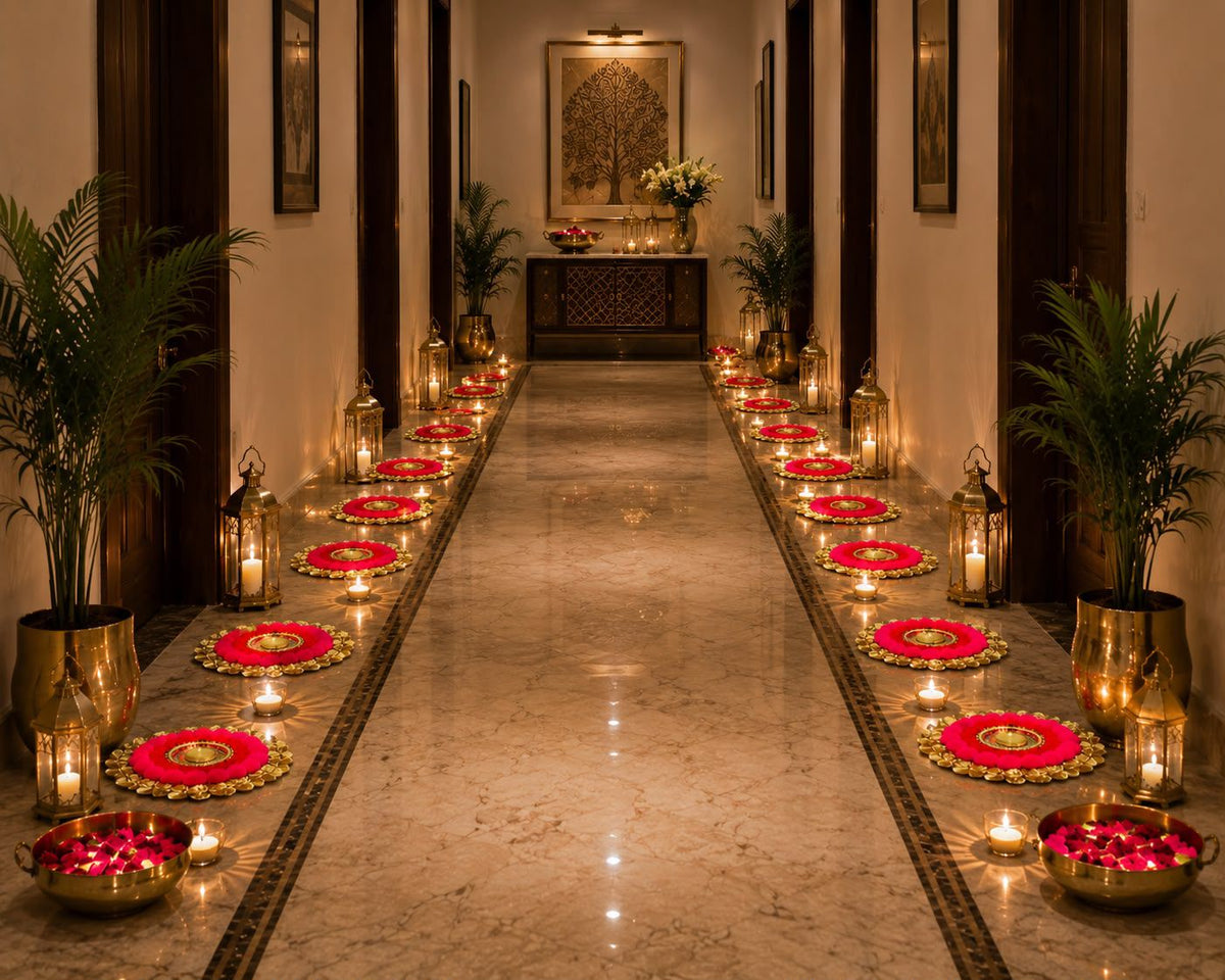 Set of 10 Pom Pom Tealights Mats