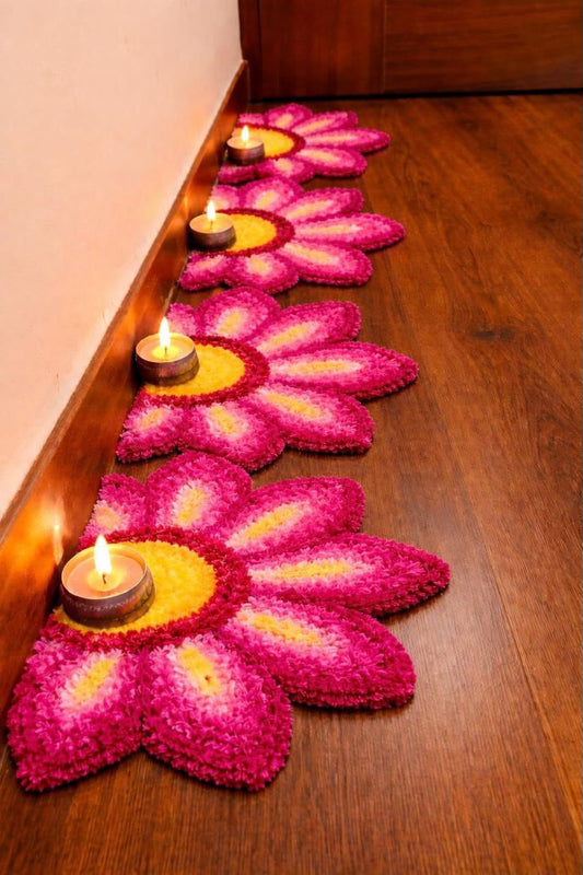 Set of 8 Floral Staircase Mats