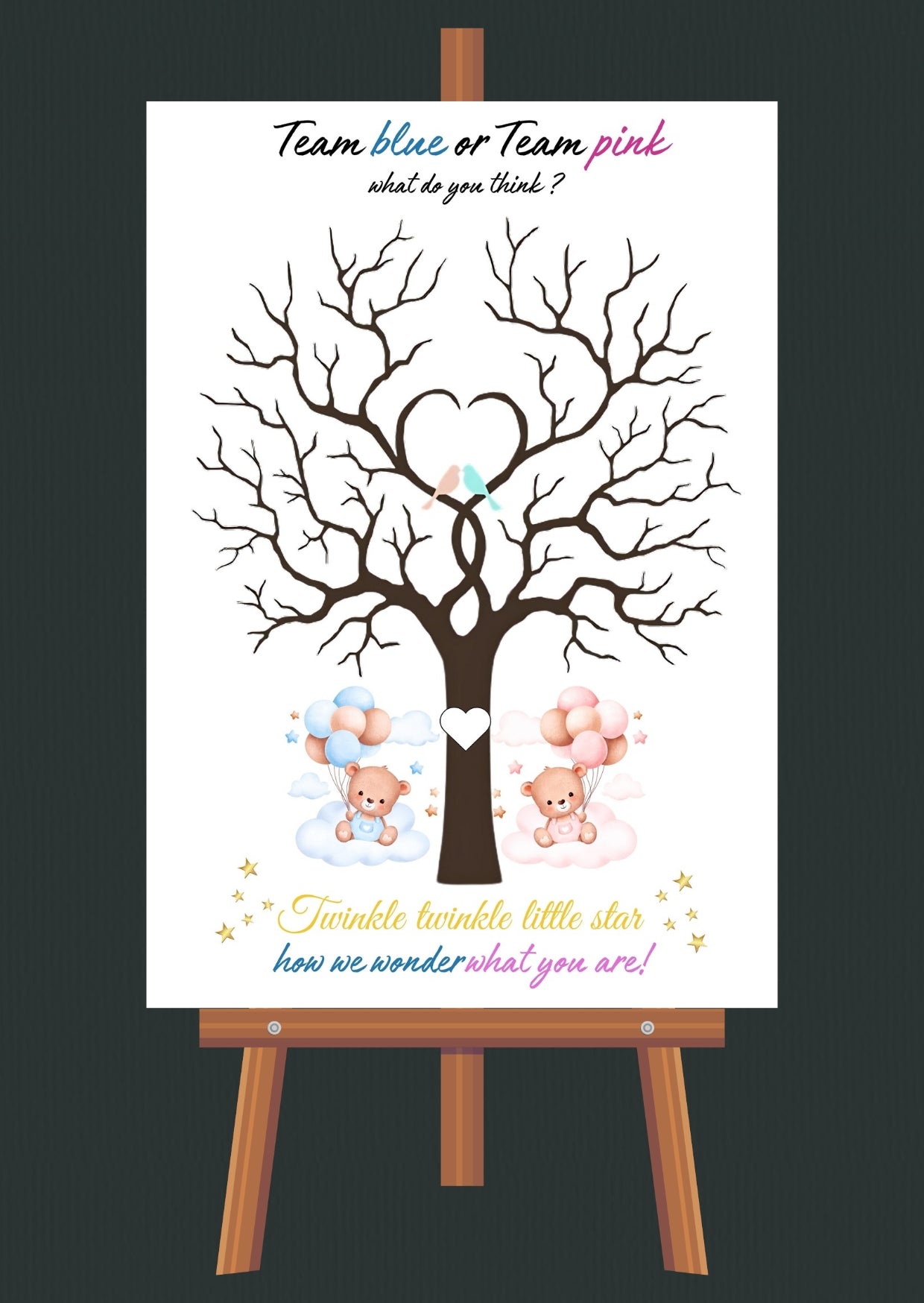 Baby Shower Gender Guessing Tree