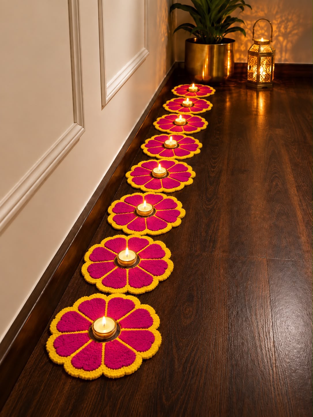 Set of 8 Flower Mats