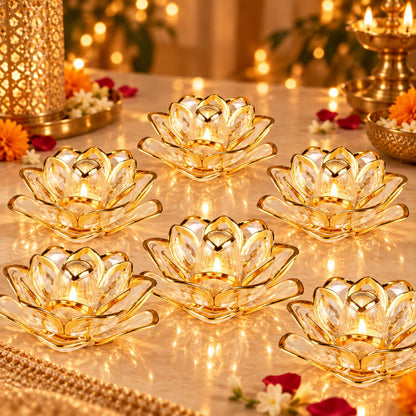 Lotus Crystal LED Candle Box